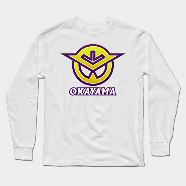 Okayama Prefecture Japanese Symbol Long Sleeve T-Shirt by PsychicCat